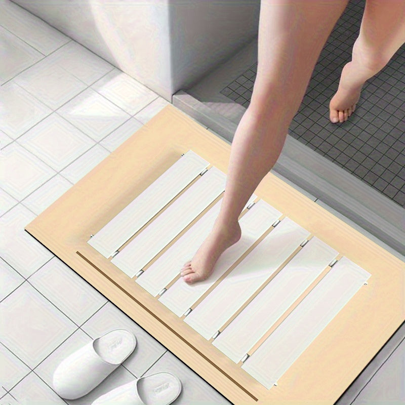 1pc Diatomite Mat Suitable for Kitchen, Bathroom, Shower - Quick-Dry Diatomite Soil, Non-Slip Backing