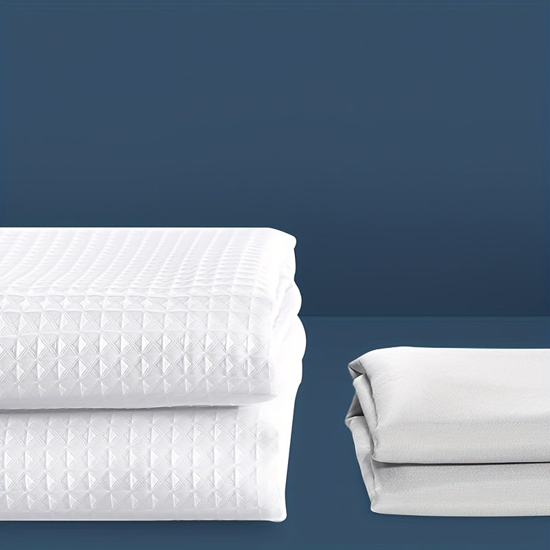 1pc Thickened Jacquard Waffle Shower Curtain Polyester Fabric Bathroom Shower Curtain Wet