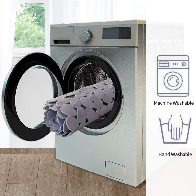 Bathtub Mat Non Slip 2 Pack 35 x 16 Inches Pebble Shower Mat with Suction Cups