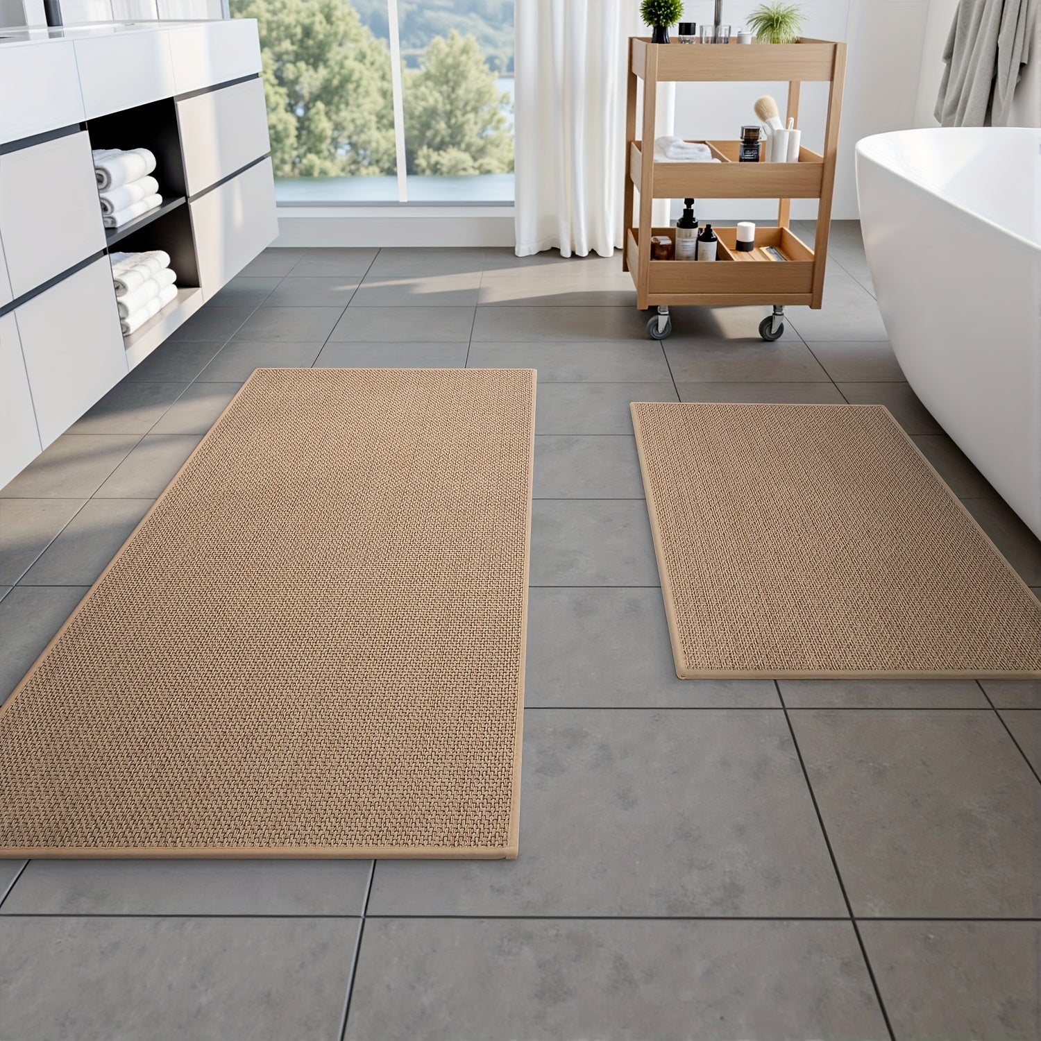 Bathroom Rugs Mats Sixhome 50x80+50x120cm Bathroom Rugs Rubber Backed Non Slip Bath Mats Super Absorbent Bath Rugs
