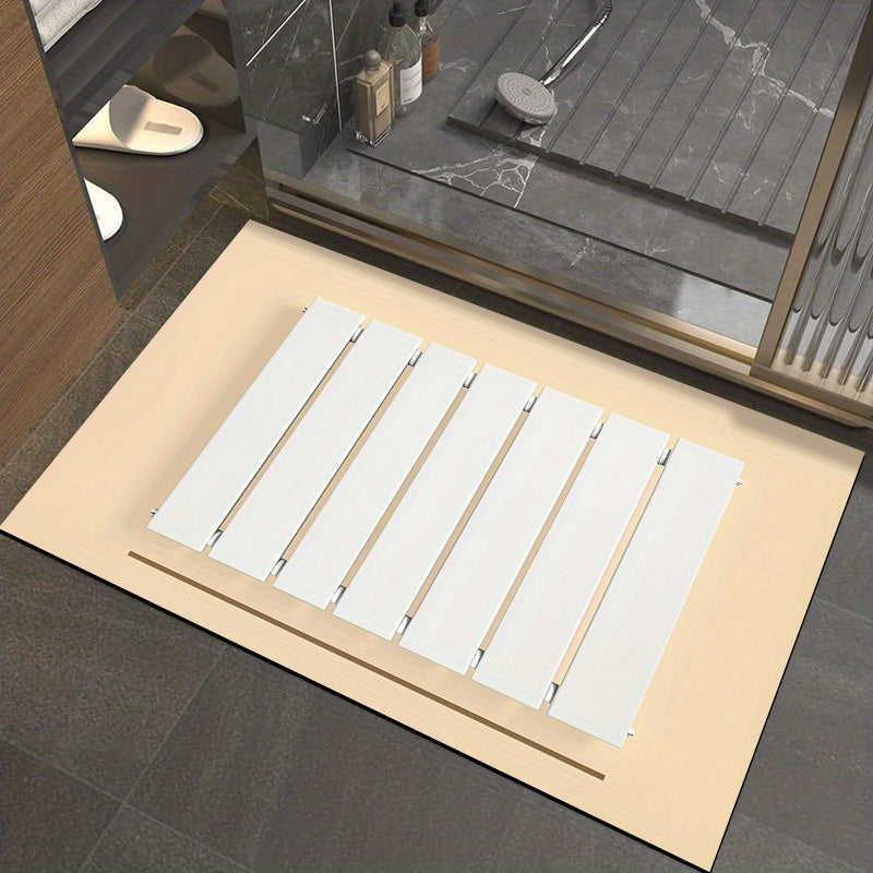 1pc Diatomite Mat Suitable for Kitchen, Bathroom, Shower - Quick-Dry Diatomite Soil, Non-Slip Backing