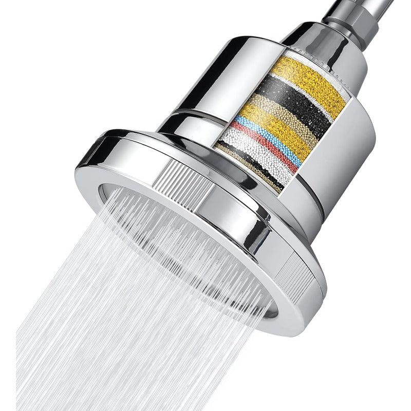 20-Stage High-Pressure Luxury Rain Shower Head with Filter for hard water