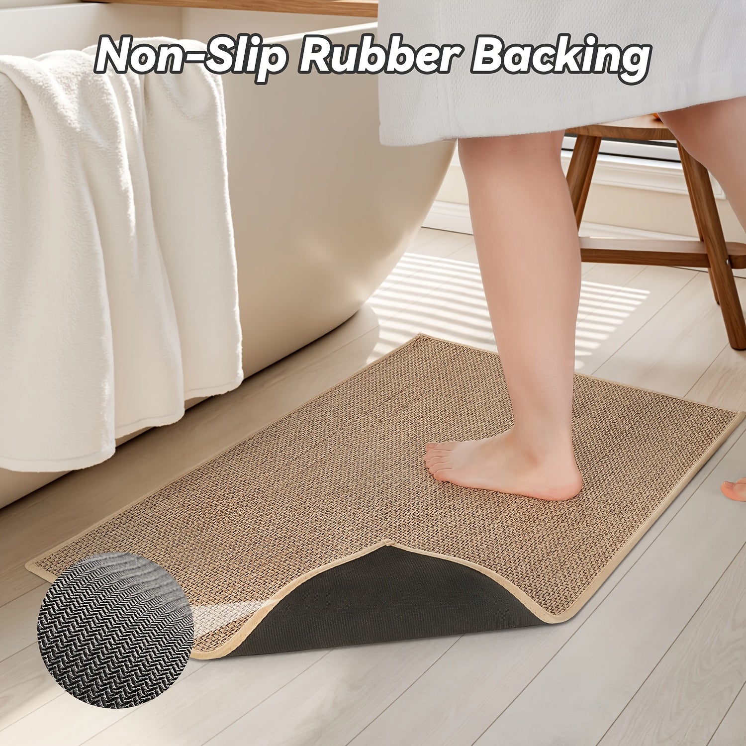Bathroom Rugs Mats Sixhome 50x80+50x120cm Bathroom Rugs Rubber Backed Non Slip Bath Mats Super Absorbent Bath Rugs