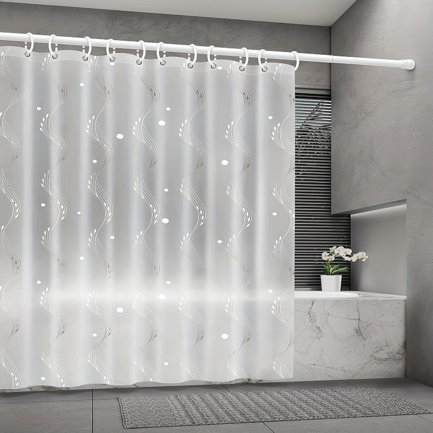 Thick PEVA Shower Curtain Liner with Raindrop Stars Moon & Night Sky Design