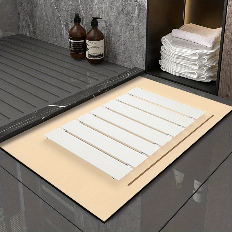 1pc Diatomite Mat Suitable for Kitchen, Bathroom, Shower - Quick-Dry Diatomite Soil, Non-Slip Backing