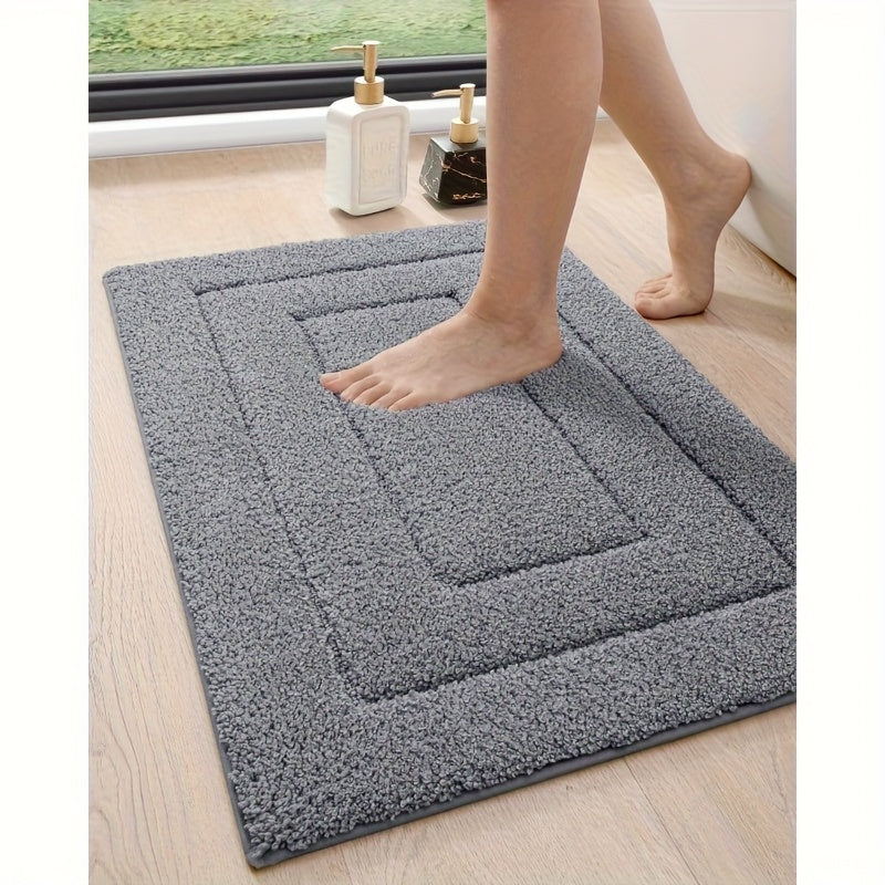 36X24 Bathroom Rug, Non-Slip Shower Floor Mat, Soft And Absorbent Rubber-Backed Bath Mat