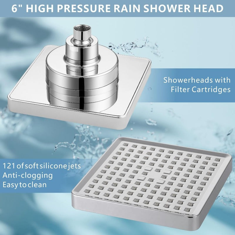 Filtered Shower Head with Handheld Combo High Prure Rain Showerhead Filter for Remove Chlorine