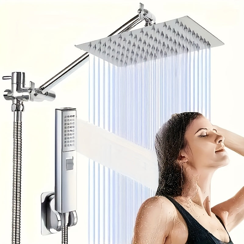 All Metal High Pressure Rainfall 12 Inch Shower Head\u002FHandheld Showerhead Combo