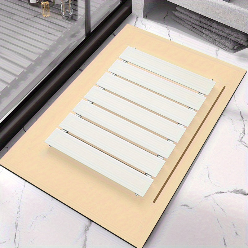 1pc Diatomite Mat Suitable for Kitchen, Bathroom, Shower - Quick-Dry Diatomite Soil, Non-Slip Backing