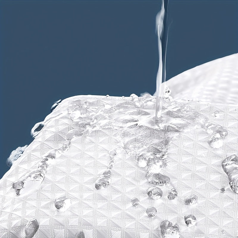 1pc Thickened Jacquard Waffle Shower Curtain Polyester Fabric Bathroom Shower Curtain Wet