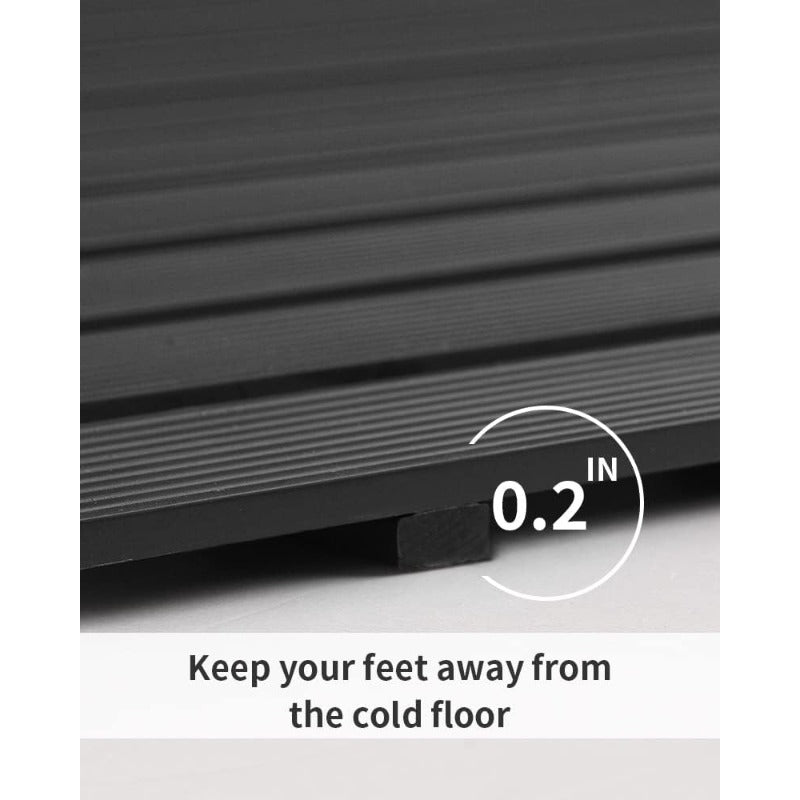 Heavy Duty Non-Slip Shower Mat with Quick Drain - Extra Long 17x36 Inch Bath Tub Mat