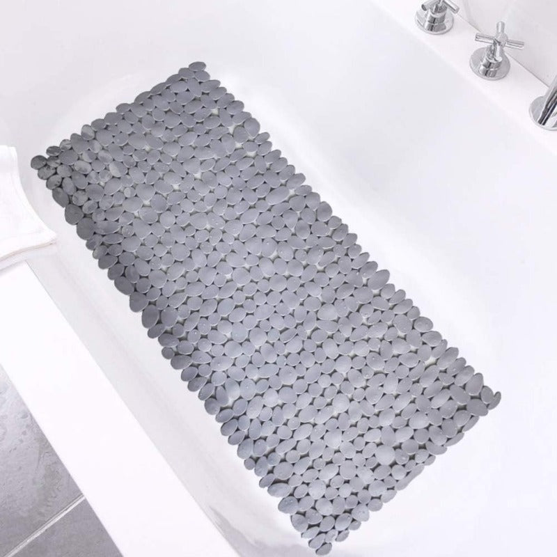 Bathtub Mat Non Slip 2 Pack 35 x 16 Inches Pebble Shower Mat with Suction Cups