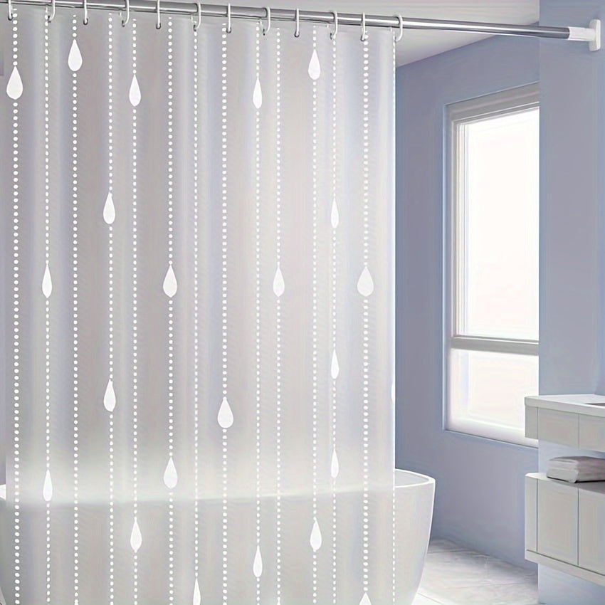 Thick PEVA Shower Curtain Liner with Raindrop Stars Moon & Night Sky Design