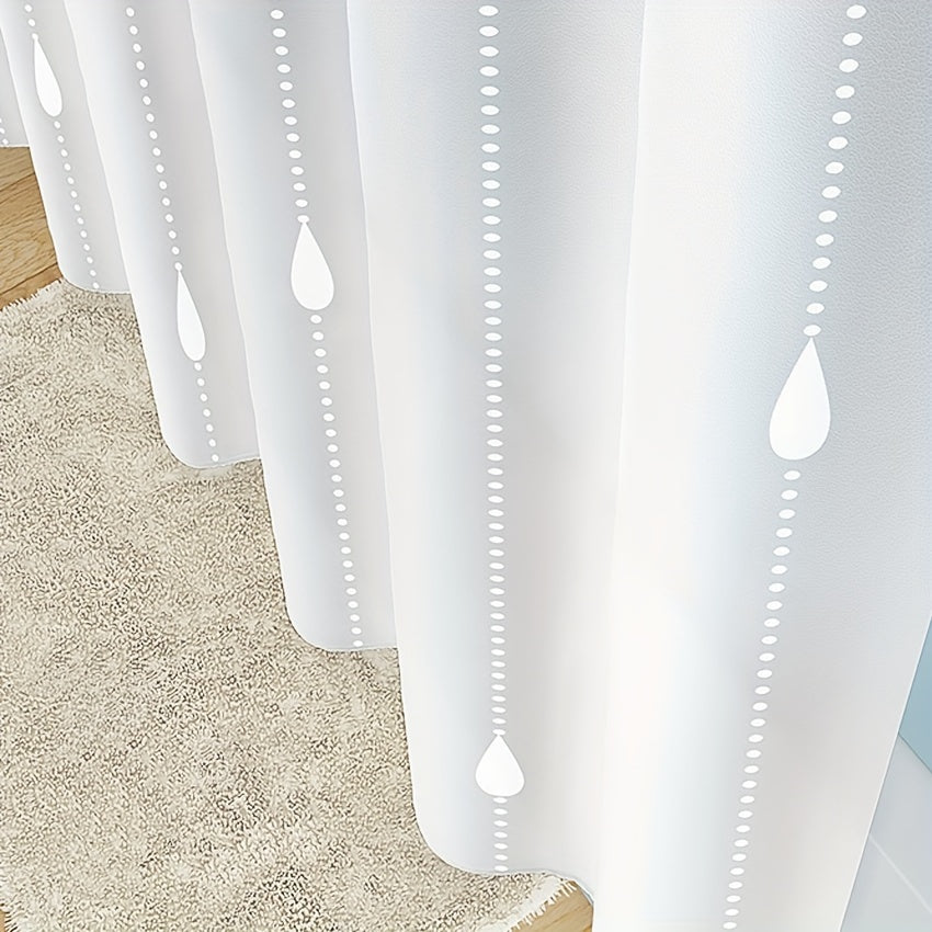 Thick PEVA Shower Curtain Liner with Raindrop Stars Moon & Night Sky Design