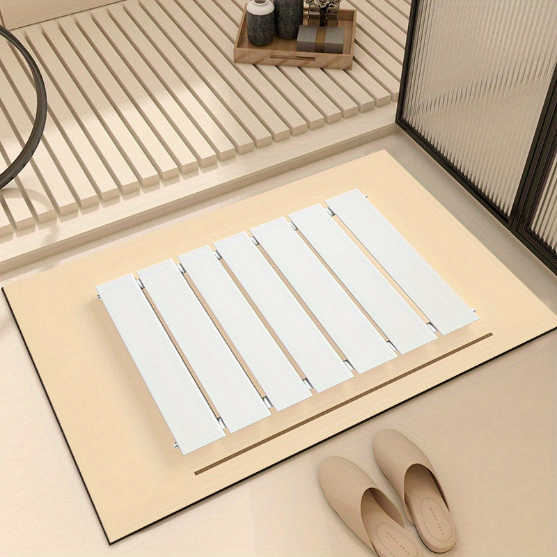 1pc Diatomite Mat Suitable for Kitchen, Bathroom, Shower - Quick-Dry Diatomite Soil, Non-Slip Backing