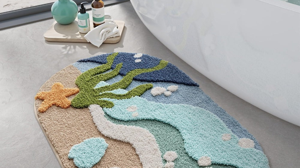 Coastal Style Bathroom Kitchen Dual-use Floor Mat 22 \