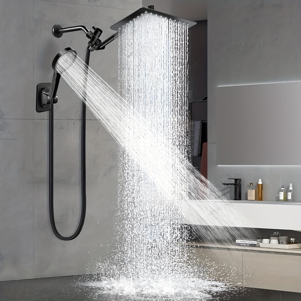 All Metal High Pressure Rainfall 12 Inch Shower Head\u002FHandheld Showerhead Combo