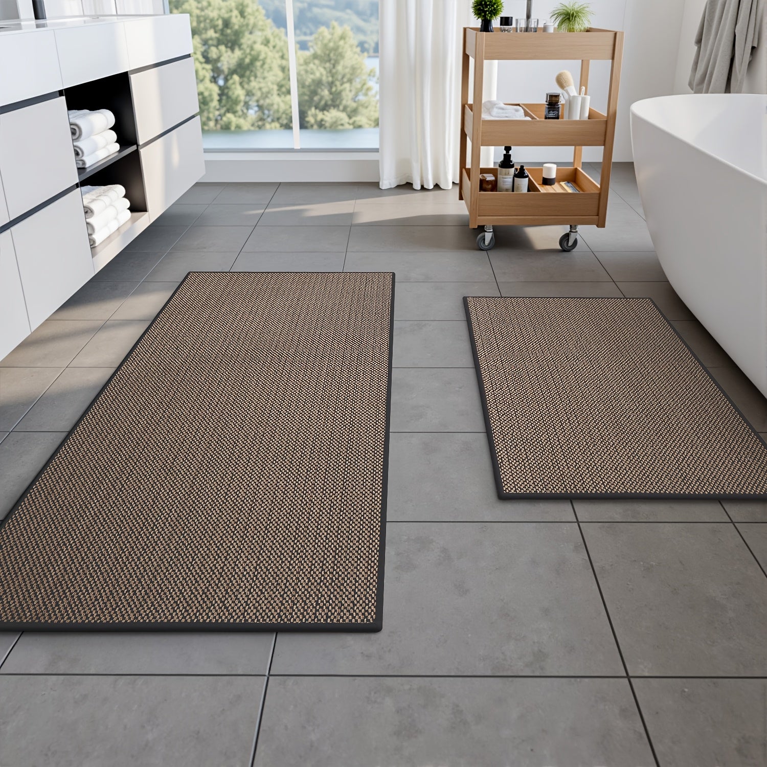 Bathroom Rugs Mats Sixhome 50x80+50x120cm Bathroom Rugs Rubber Backed Non Slip Bath Mats Super Absorbent Bath Rugs