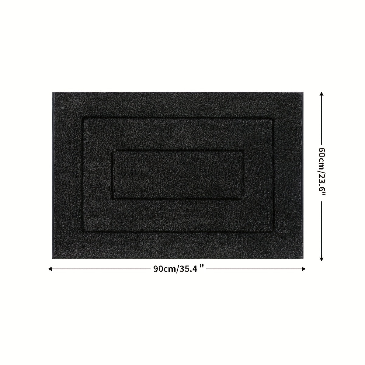 36X24 Bathroom Rug, Non-Slip Shower Floor Mat, Soft And Absorbent Rubber-Backed Bath Mat