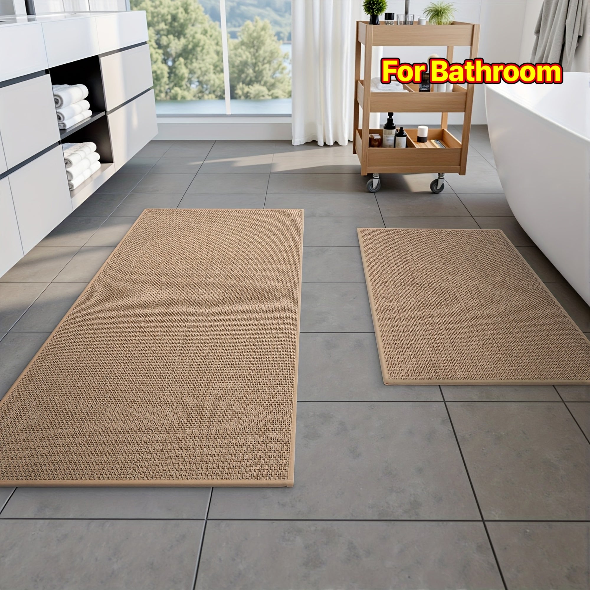 Bathroom Rugs Mats Sixhome 50x80+50x120cm Bathroom Rugs Rubber Backed Non Slip Bath Mats Super Absorbent Bath Rugs