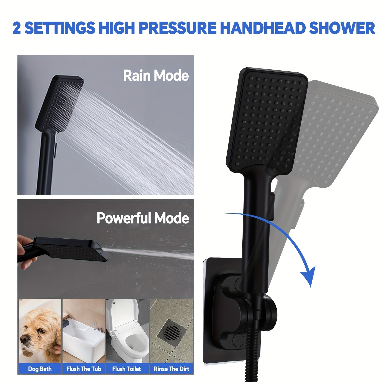 High Pressure Shower Combo High Pressure 13 Inch Rain Shower Head Combo with Handheld Spray