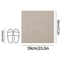 1pc PVC Bathroom Rug | Line and Geometric Pattern, Cuttable, Textured Surface for Enhanced Grip