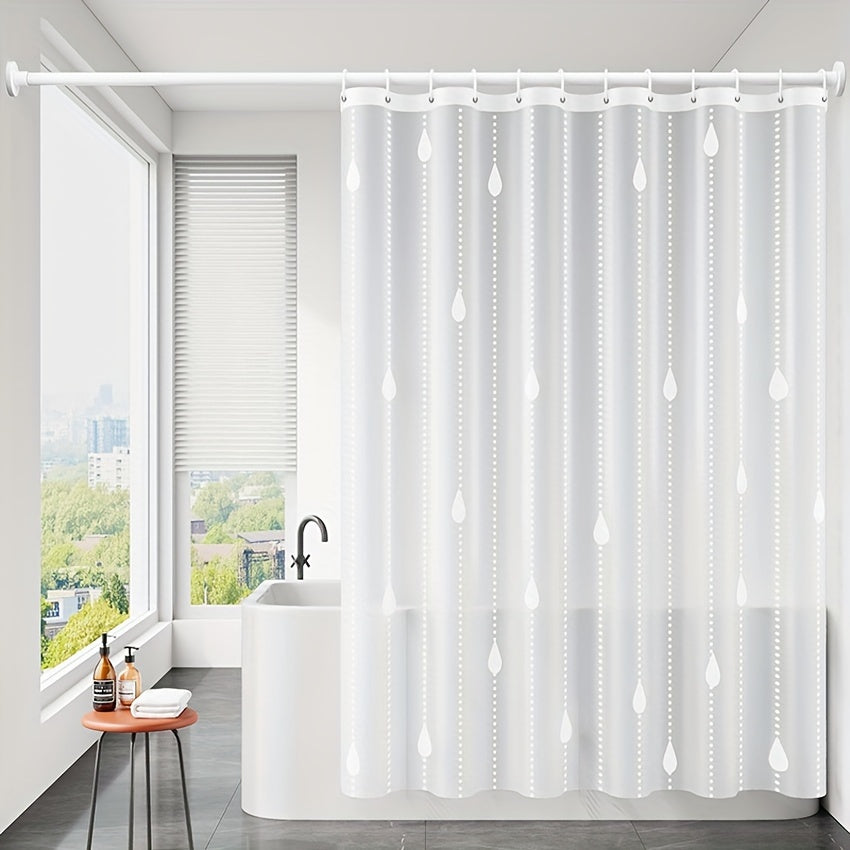 Thick PEVA Shower Curtain Liner with Raindrop Stars Moon & Night Sky Design