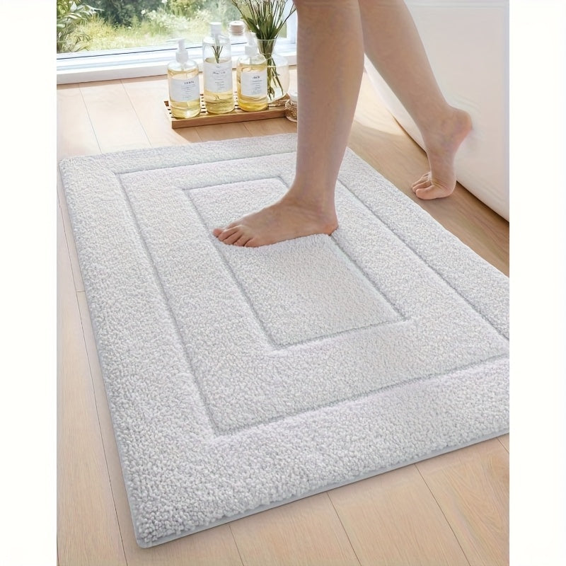 36X24 Bathroom Rug, Non-Slip Shower Floor Mat, Soft And Absorbent Rubber-Backed Bath Mat